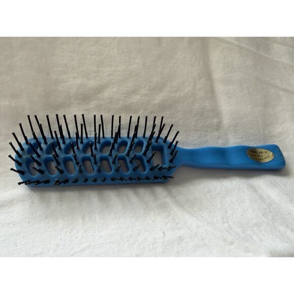 Vintage Thermal Air - ll No. 2877 Made In Hong Kong Hair Brush Blue - Picture 1 of 7